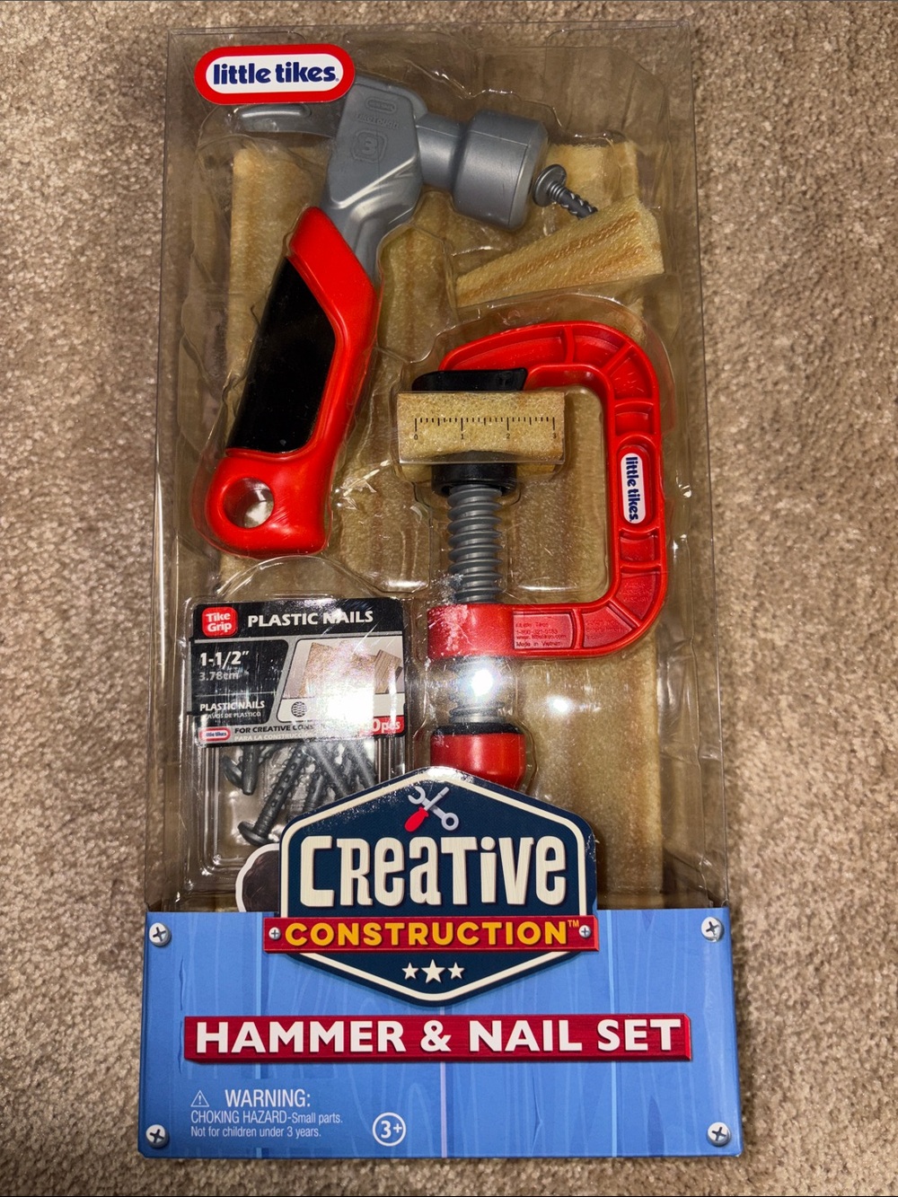 Little Tikes Red & Gray Creative Construction Hammer and Clamp Play Set